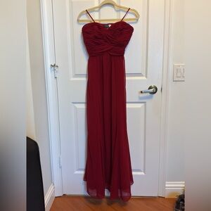 Lauren Ralph Lauren Strapless Red Gown